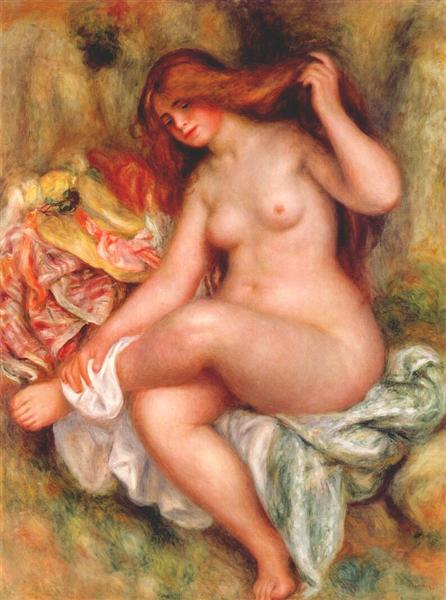 A Seating Bather, 1903 - 1906 - Пьер Огюст Ренуар