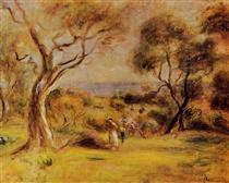 A Walk by the Sea - Pierre-Auguste Renoir