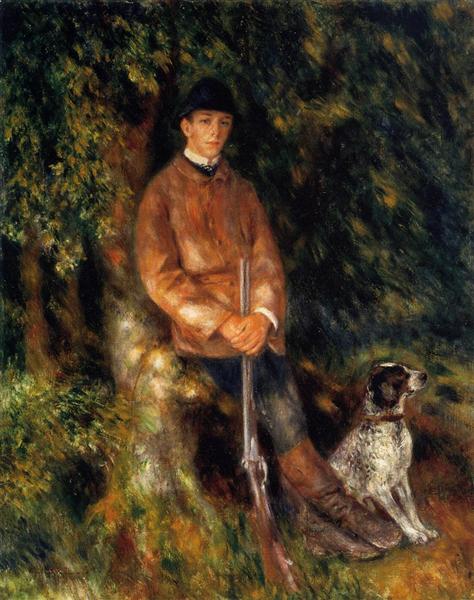 Alfred Berard and His Dog, 1881 - 雷諾瓦