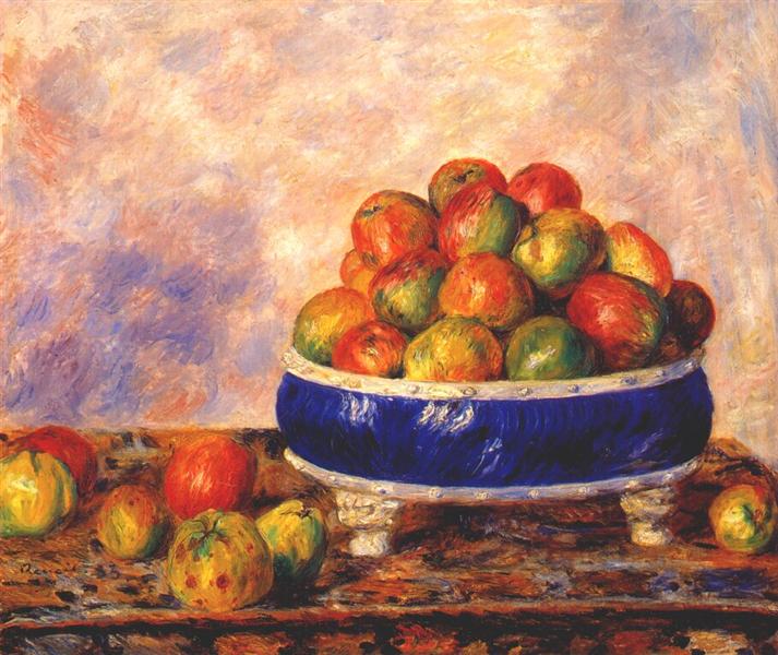 Apples in a dish, 1883 - Пьер Огюст Ренуар
