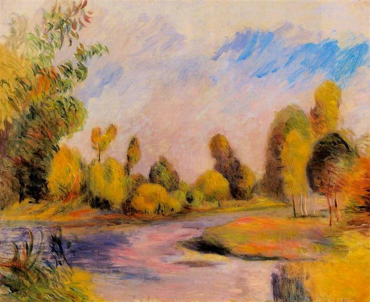 Banks of a River, 1896 - Auguste Renoir