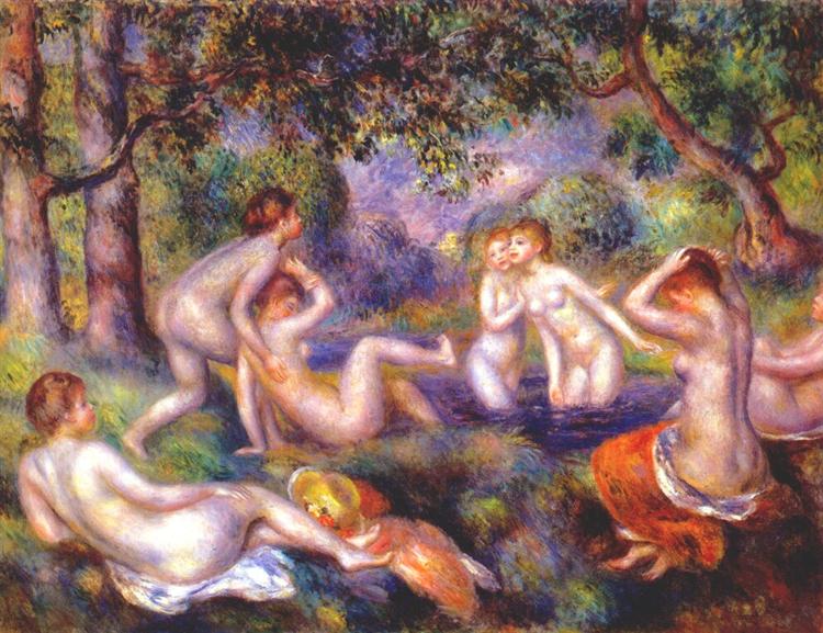 Bathers in the forest, c.1897 - 雷諾瓦