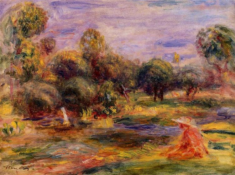 Cagnes Landscape, 1907 - 1908 - 雷諾瓦