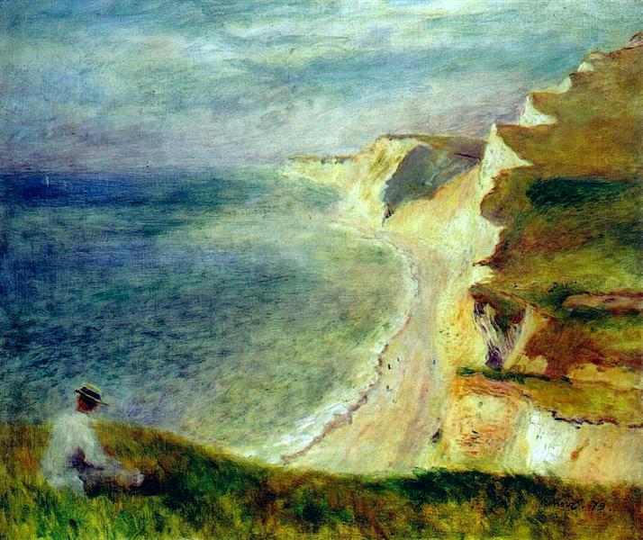 Cliffs on the Coast Near Pourville, 1879 - 雷諾瓦
