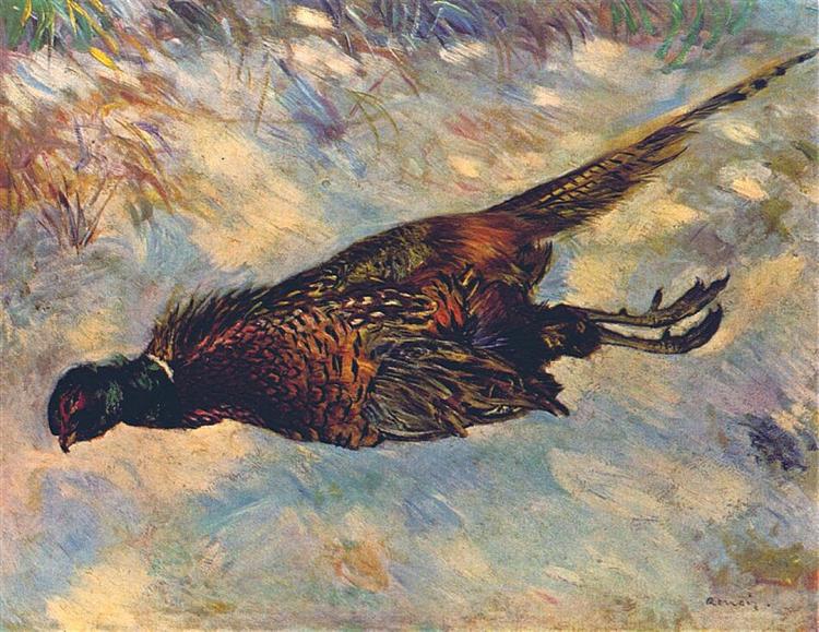 Dead Pheasant in the Snow, 1879 - 雷諾瓦