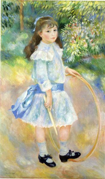 Girl with a Hoop, 1885 - Pierre-Auguste Renoir