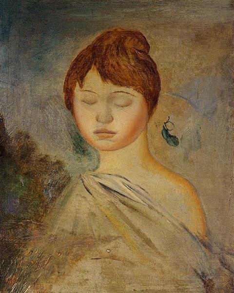 Head of a Young Woman, c.1887 - Pierre-Auguste Renoir