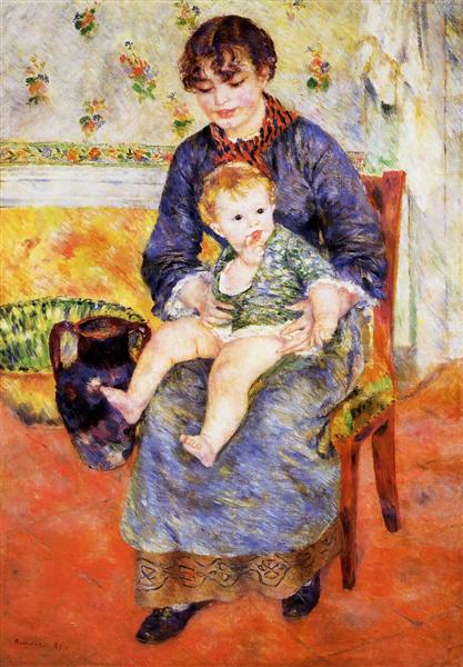 Mother and Child, 1881 - Пьер Огюст Ренуар