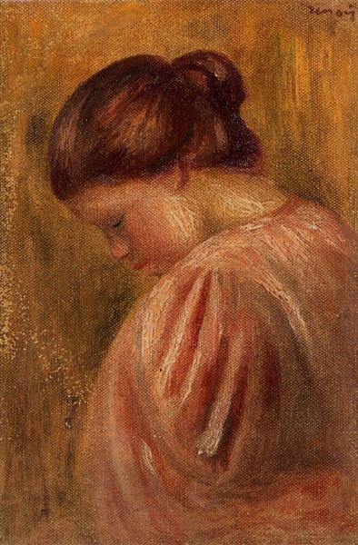 Portrait of a Girl in Red, 1883 - Пьер Огюст Ренуар