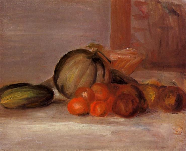 Still Life with Melon - Auguste Renoir