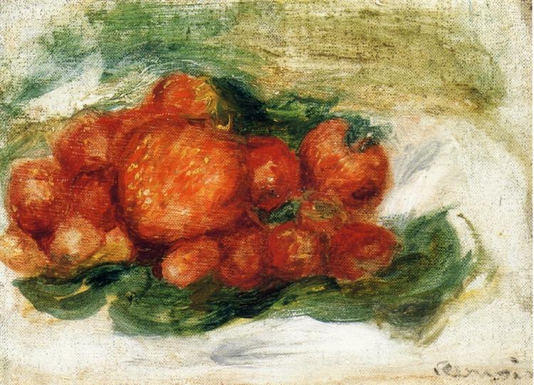 Still Life with Strawberries - Auguste Renoir