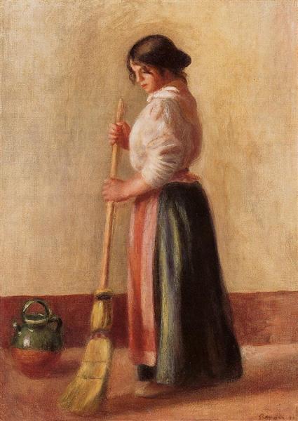 Sweeper, 1889 - Пьер Огюст Ренуар