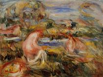 Two Bathers in a Landscape - Auguste Renoir