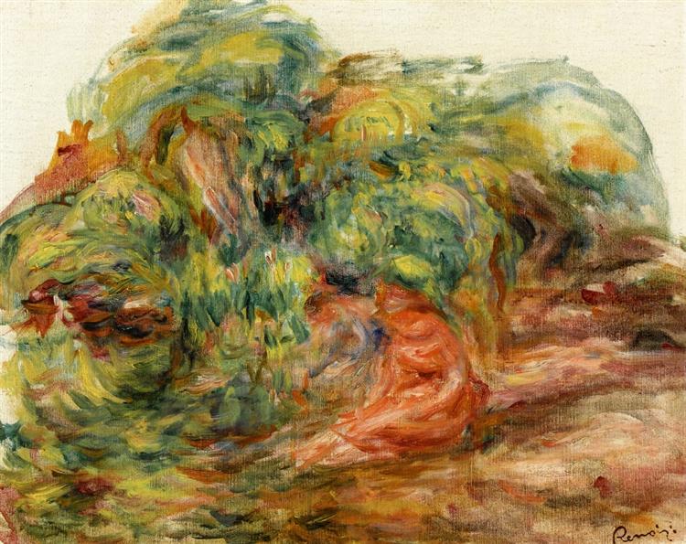 Two Woman in a Garden - Auguste Renoir