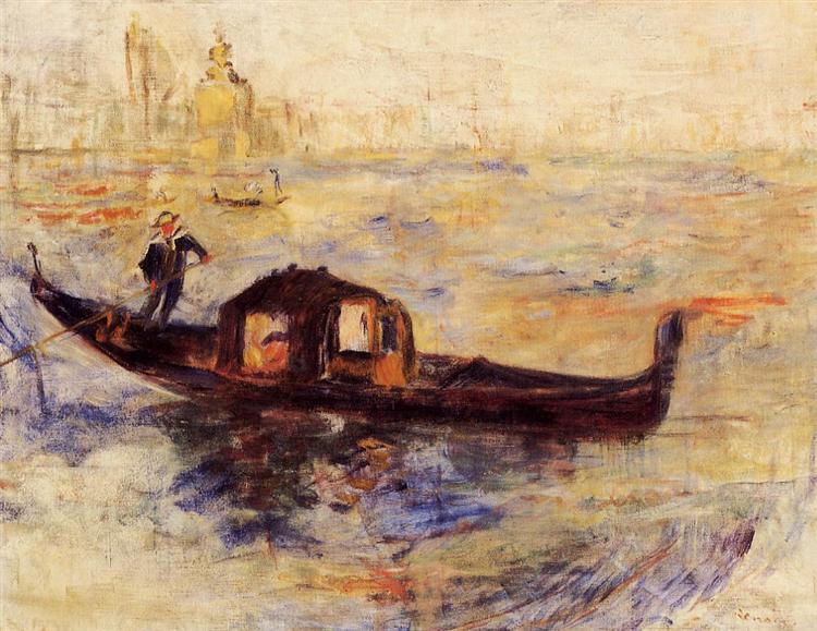 Venetian Gondola, 1881 - 雷諾瓦