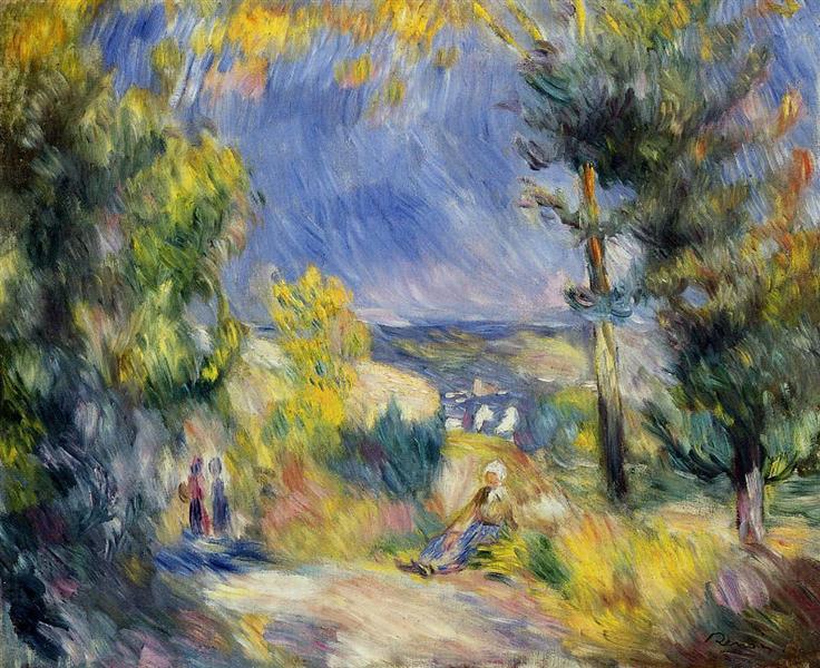 View Close to Antibes, c.1889 - Auguste Renoir