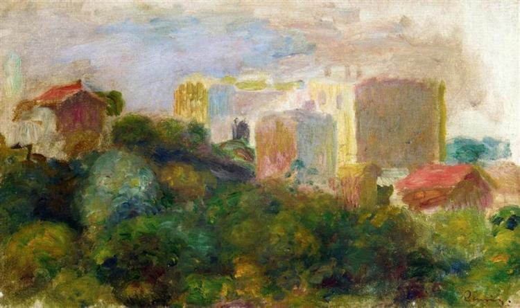 View from Renoir's Garden in Montmartre - Пьер Огюст Ренуар