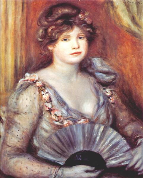 Woman with a Fan, 1906 - Auguste Renoir