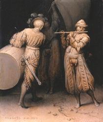 Three soldiers - Pieter Brueghel el Viejo