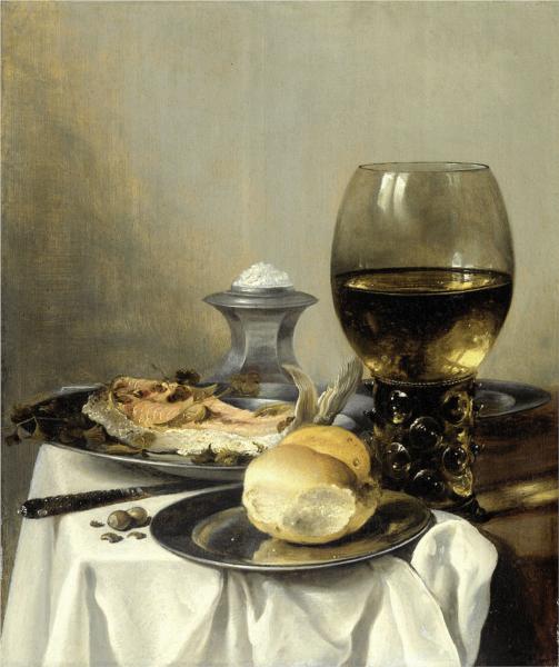 Still Life with Salt Tub, 1644 - Pieter Claesz
