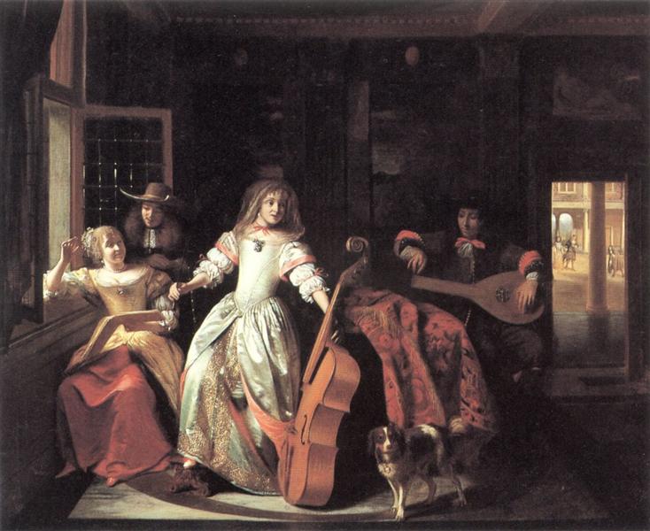 A Musical Conversation, 1674 - Pieter de Hooch