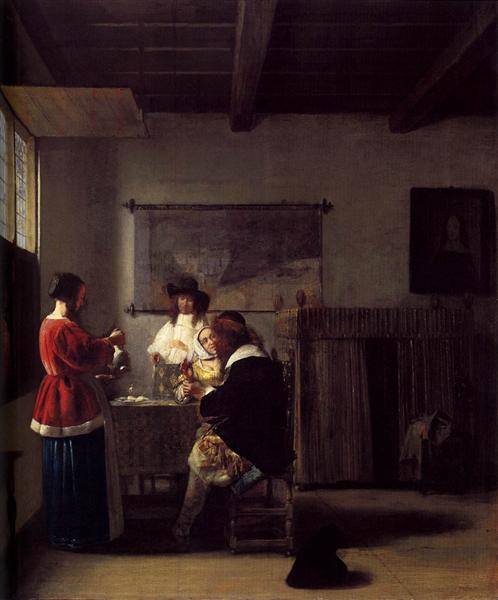 The Visit, c.1657 - 彼得·德·霍赫