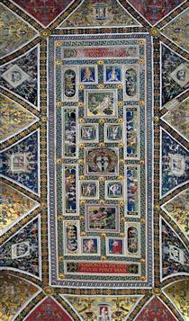 Ceiling of the Piccolomini Library in Siena Cathedral - Пінтуріккіо