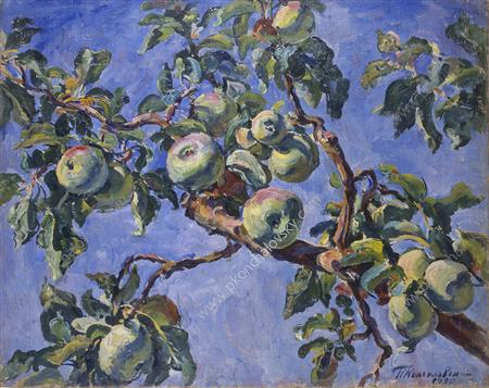 Яблоки на фоне синего неба, 1930 - Пётр Кончаловский