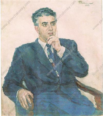 Portrait of composer Aram Khachaturian, 1953 - Pyotr Konchalovsky