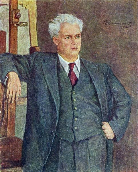 Portrait of film director Alexander Petrovich Dovzhenko, 1950 - Петро Кончаловський