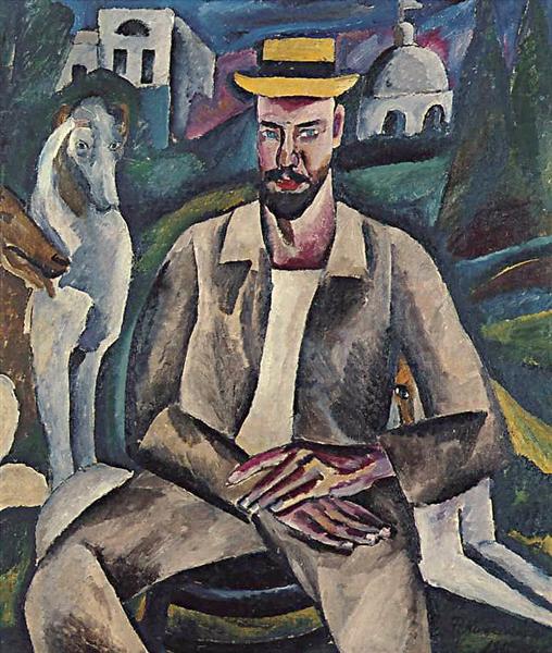 Portrait of the Artist Vladimir Rozhdestvensky, 1912 - Piotr Kontchalovski