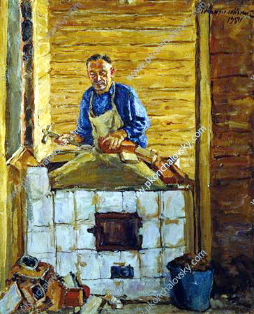 Stovemaker Sumkin from Maloyaroslavets, 1954 - Pyotr Konchalovsky