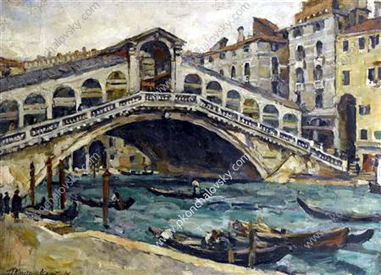 Venice. Rialto Bridge., 1924 - Pyotr Konchalovsky