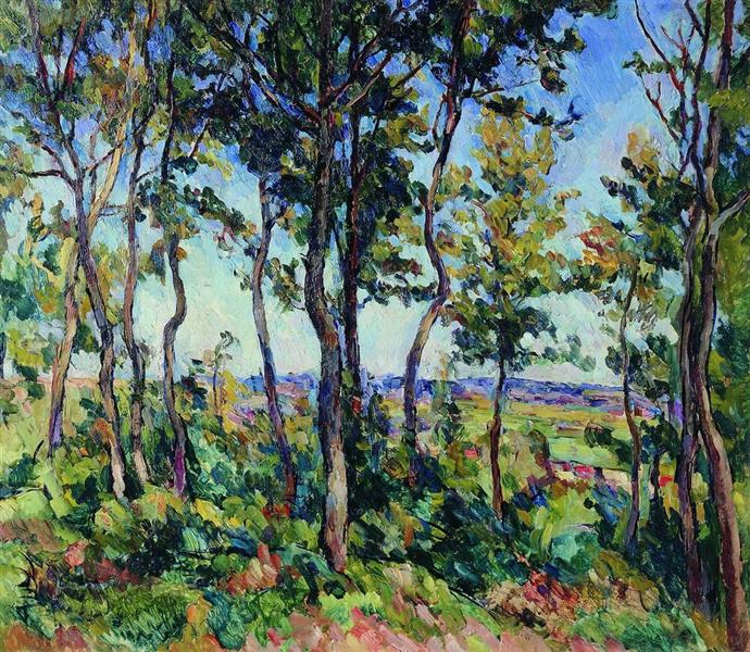 Young oaks, 1923 - Pyotr Konchalovsky