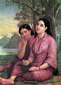 Dreaming Shakuntala - Рави Варма