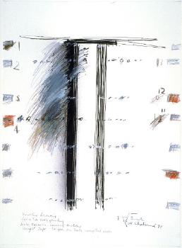 Working Drawing For Music Faculty, Auckland University, 1985 - Ralph Hotere