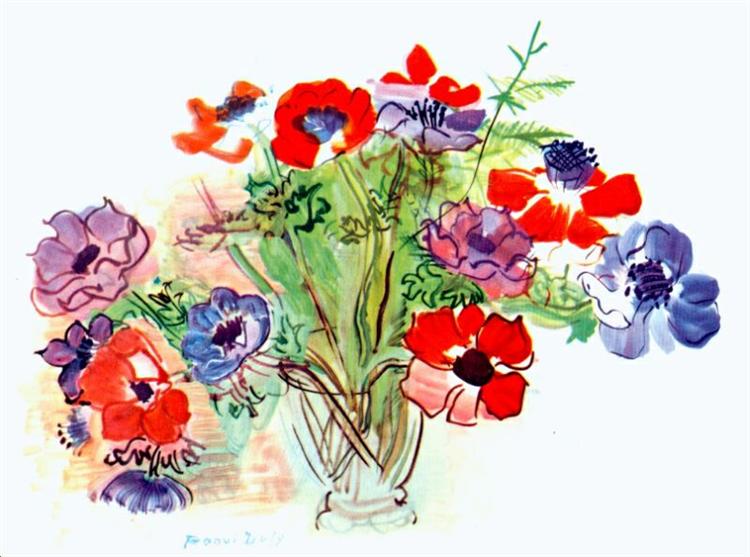 Bouquet of flowers, 1937 - Рауль Дюфи