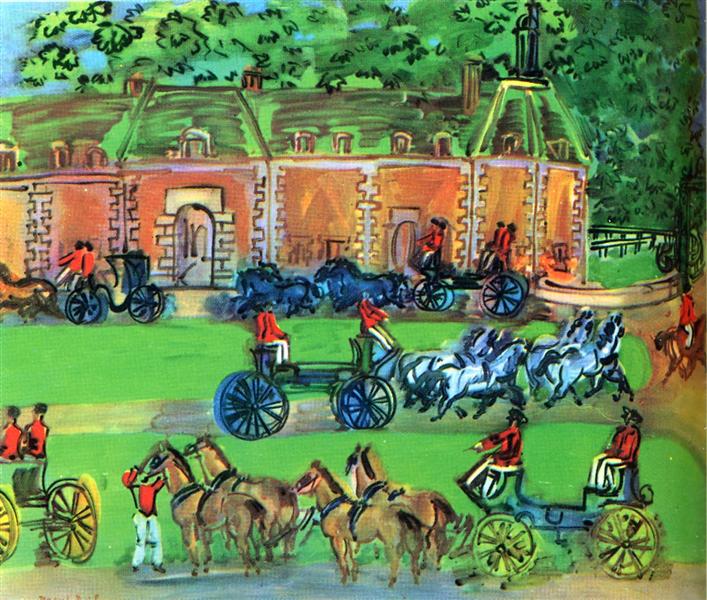 Chateau and Horses, 1930 - Рауль Дюфи