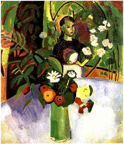 Jeanne with Flowers, 1907 - Рауль Дюфи