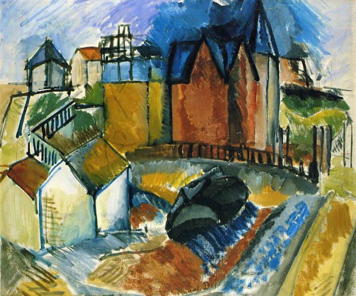 The Beach at Havre, 1910 - Raoul Dufy