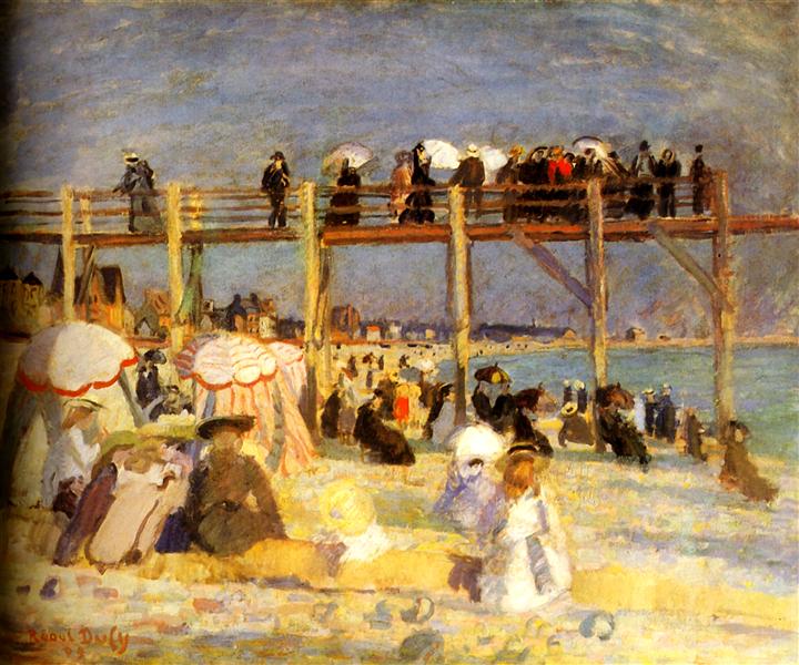 The Beach of Sainte-Adresse, 1904 - Рауль Дюфі