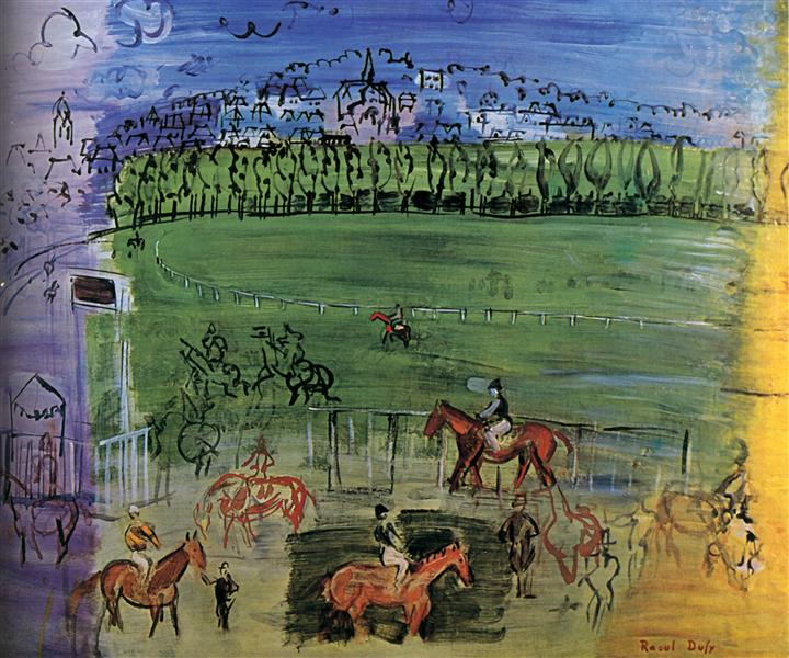 The Racecourse  of Deauville, 1950 - Raoul Dufy