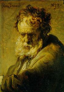 A Bust of an Old Man - Rembrandt