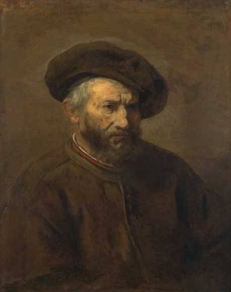 A Study of an Elderly Man in a Cap - Rembrandt van Rijn