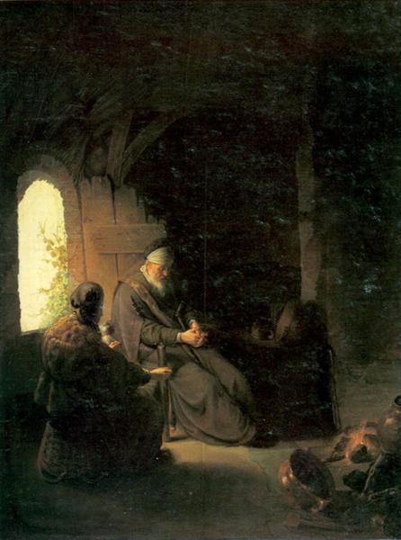 Anna and the Blind Tobit, c.1630 - Rembrandt