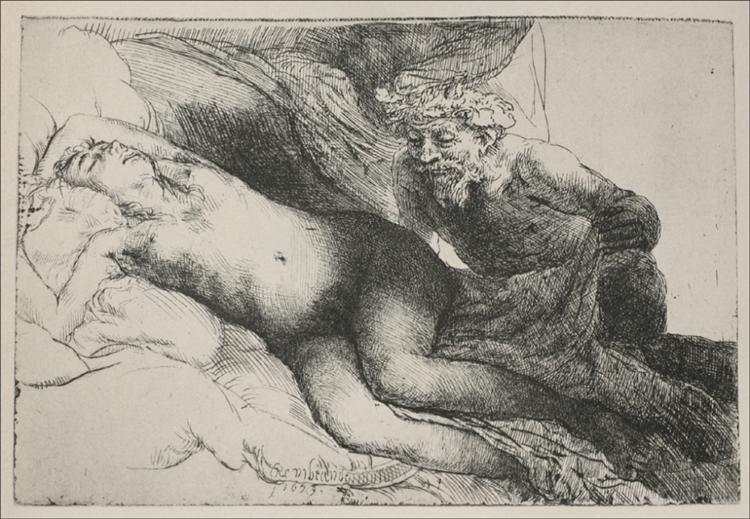 Antiope and Jupiter, 1659 - Рембрандт
