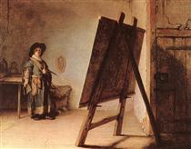 El pintor en su estudio - Rembrandt