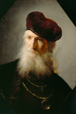 Бюст старого бороданя, c.1630 - Рембрандт