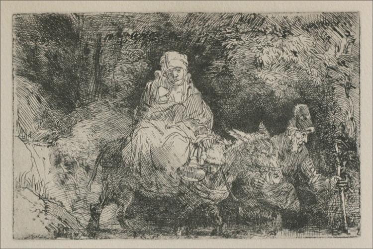 Jesus and his Parents Returning from Jerusalem, 1654 - Rembrandt