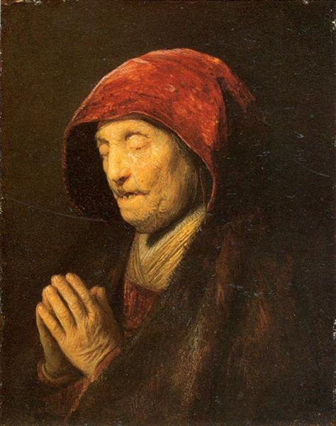 Old Woman in Prayer, 1630 - 林布蘭